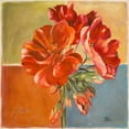thumbnail image 2 of Pinto, Patricia 26x26 Gold Ornate Wood Framed with Double Matting Museum Art Print Titled - Red Geraniums II, 2 of 4