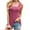 Pink, variant on Umfun Summer Womens Tank Tops V Neck Casual Flowy Sleeveless Shirts for Women Bottoming Slim Short Tops Dark Pink M