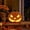 #1Halloween Resin Pumpkin Lamp, variant on Clearance! Vintage Witch Hat Pumpkin Resin Figurine, Halloween Jack O Lantern Tabletop Decoration, Rustic Pumpkin Statue for Tiered Tray Shelf Mantel Halloween Decor