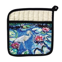 Betsy Drake PT551 Heron & Waterlilies Pot Holder