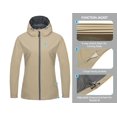 thumbnail image 3 of Little Donkey Andy Women's Lightweight Windbreaker Jacket with Hood Breathable Windproof Spring Fall Summer Jacket Hiking Running Golf UPF50+ Khaki S, 3 of 6