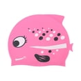 thumbnail image 1 of Gorro de natación de silicona con puntos de lunares rosa de Unique Bargains, 1 of 5