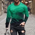 thumbnail image 2 of Men's Hoodies on Sale Clearance Shirts Casual Round Neck Long Sleeve Pullover Stripe Tops, 2 of 5