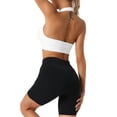 thumbnail image 3 of INSPIRE CHIC Womens Halter Backless Ribbed Sports Bras Workout Fitness Underwear S White, 3 of 5