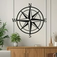 thumbnail image 2 of Vintage Nautical Rose Compass Metal Sign, Nautical Theme pattern Metal Monogram Sign, living room outdoor wall hanging,Christmas Gift, 2 of 5