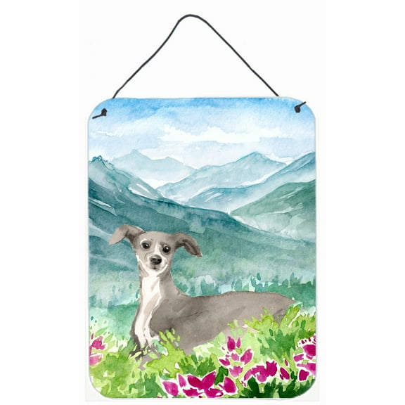 Mountian Flowers Italian Greyhound Wall or Door Hanging Prints