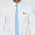 thumbnail image 4 of Sky Blue Tie Premium Mens Gabardine Matt Powder Pale Blue Necktie Tuxedo Cornflower Color Glacier Baby Blue Corbatas (Light Blue, Standard 2.75"), 4 of 6
