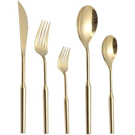 

40 Piece Silverware Set for 8 Cutlery Premium 18/10 Stainless Steel Flatware Sets Delicate Knifes Forks and Spoons Set Home Kitchen Restaurant Christmas Tableware Utensils Set Mirror Polished