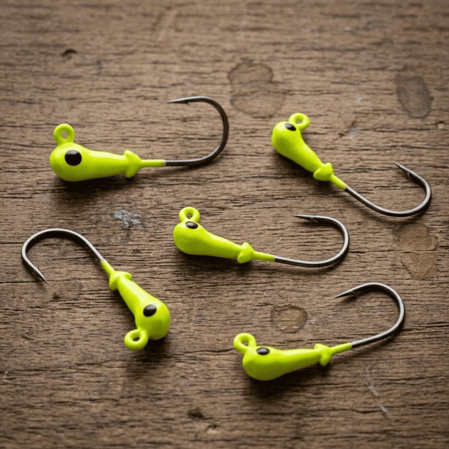 Tsunami Beetle Jig Heads – Chartreuse, 1/8 oz.