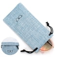 thumbnail image 4 of Estuche para Anteojos Vemiss con Exterior de Tela de Lino, Dureza y Gran Tamaño, Gris y Azul, 4 of 6