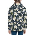 thumbnail image 6 of Kdxio Lilies Flowers Pattern Kids Boys Girls Zip Up Hoodie 3D Printed Hooded Sweatshirt Hoody Coat with Pocket 7-12 Y-Medium, 6 of 6