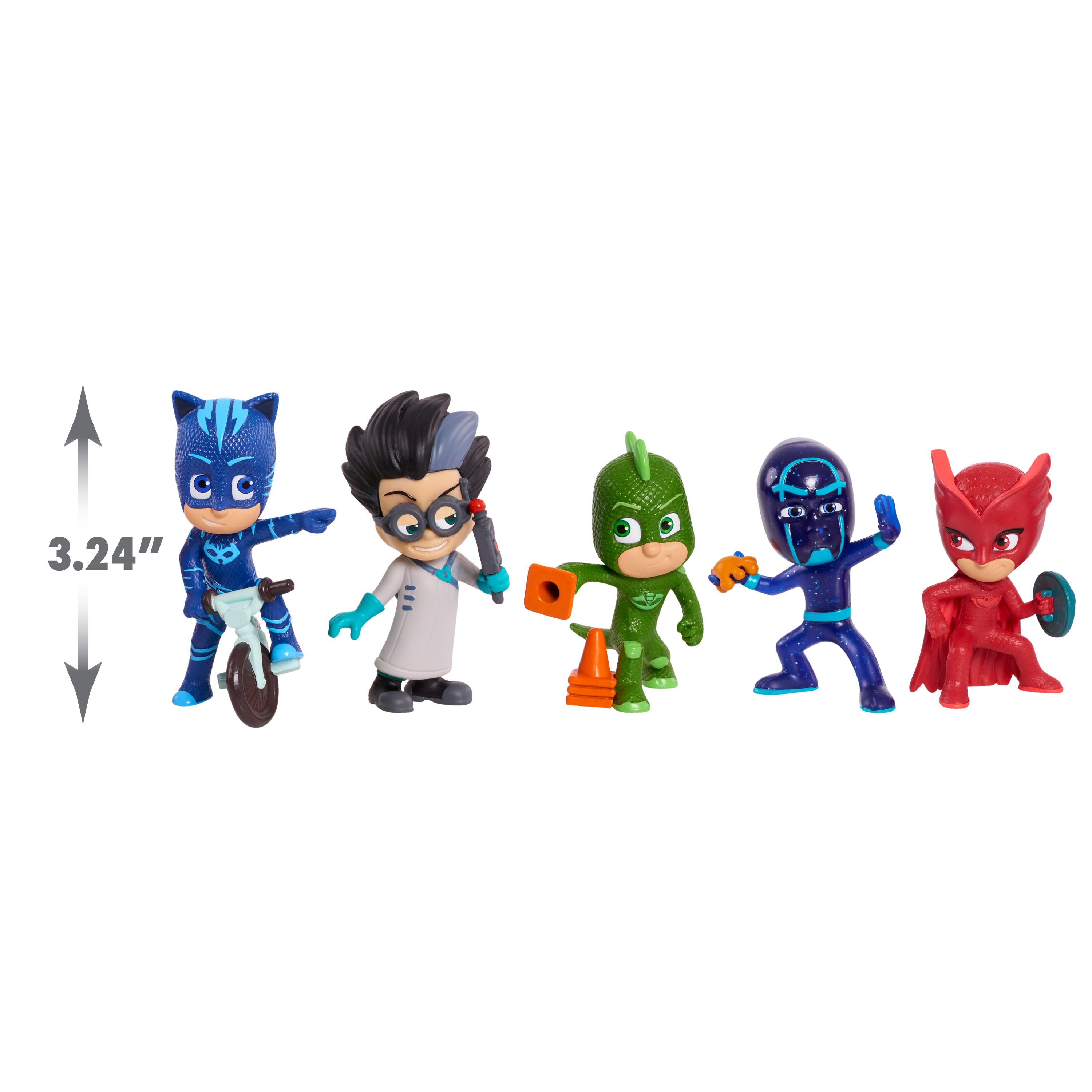 PJ Masks 5-Piece Action Figure Set - Catboy, Owlette, Gekko, Romeo