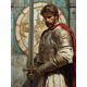 thumbnail image 1 of Qisvanset 12x16 Inch 2D Flat Framed Canvas Art, Armor of God Vintage Sunday School Bible Verse Jesus Wall Art, 1 of 5