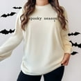 thumbnail image 5 of Spooky Season Typewriter - Women's Garment Dyed Long Sleeve Graphic T-Shirt, 5 of 12