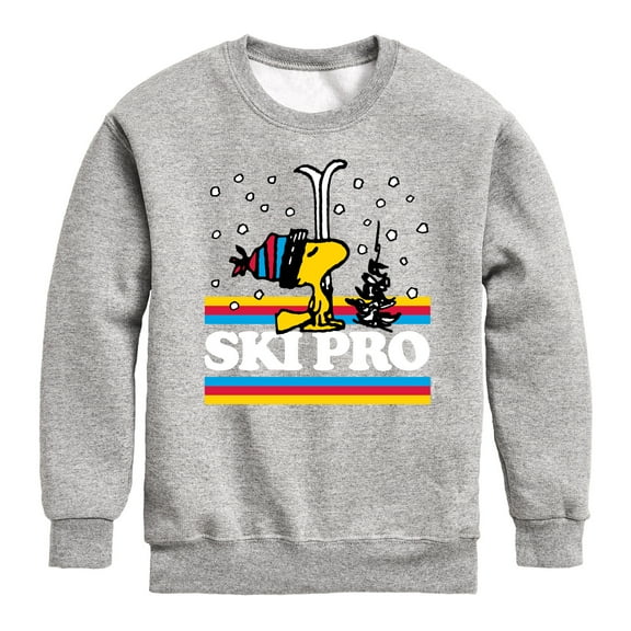 Peanuts - Woodstock Ski Pro - Toddler And Youth Crewneck Fleece Sweatshirt