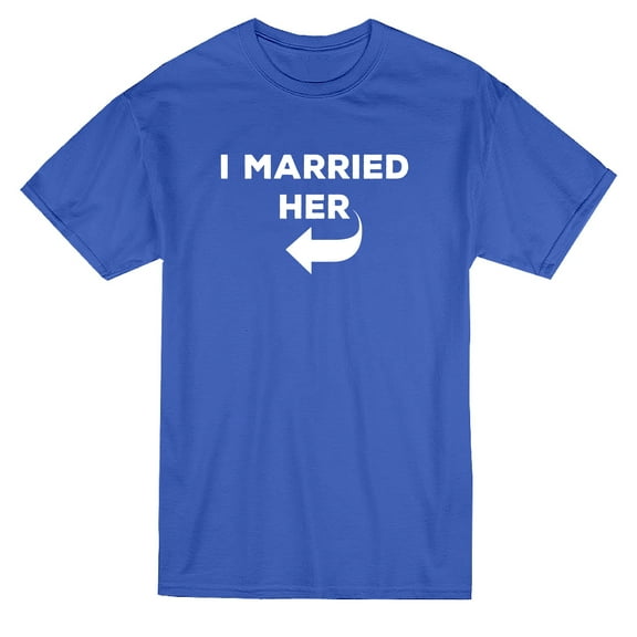 Spouses Day I Married Her Matching Couple Graphic Men's T-shirt