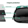 thumbnail image 4 of YFYANG 15.6 inch Universal Laptop Bag Oxford Cloth Laptop Sleeve, Multi-functional Green Abstract Geometric Dots Texture Pattern Notebook Computer Messenger Bag Handbag, 4 of 8