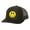 Black/Black, variant on Happy Face Yellow Smile Face Mens Embroidered Mesh Back Trucker Hat, Heather Grey/Black