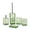 5 Piece Olive Green, variant on Clear Acrylic Bathroom Accessories Set - Rust-Free, Transparent Design - Includes Soap Dispenser, Toothbrush Holder, Cup, Soap Dish, and Toilet Brush 5-Piece (Teal Blue)