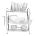 thumbnail image 2 of Novashion Dish Drying Rack, Novashion 3-Tier Stainless Steel Dish Rack with Utensil Holder, Cutting Board Holder and Dish Drainer for Kitchen Counter 20.86” L X 9.05” W X 18.50” H, 2 of 9