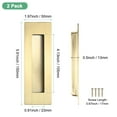 thumbnail image 3 of Uxcell 2-Pack Tiradores Empotrados, 5.90 Pulgadas Cuadradas de Acero Inoxidable 304 para Puertas de Closet Deslizantes [Dorado], 3 of 6