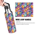 thumbnail image 4 of Yayeee 20oz Insulated Water Bottle Double Wall Stainless Steel with Flip Straw Lid, Colorful Leaves, 4 of 7