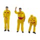 thumbnail image 2 of Figuras de personas de gasolinera en miniatura, 3 piezas, 1/64, esculturas humanas pintadas, regalo de simulación amarillo, 2 of 9