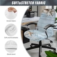 thumbnail image 3 of Xoenoiee Starfish Conch Wood Print 3 Pack Office Chair Cover Set with Armrest Covers, Stretchable Computer Chair Slipcover Waterproof High Back Boss Chair Cover(No Chair), Small, 3 of 6