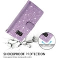 thumbnail image 4 of Wallet Phone Case for Samsung Galaxy S8 Plus, Retro Matte 9 Card Slots Holder Zipper Pocket Case PU Leather Magnetic Closure Kickstand with Wrist Strap Shockproof Folio Flip Case - Purple, 4 of 15