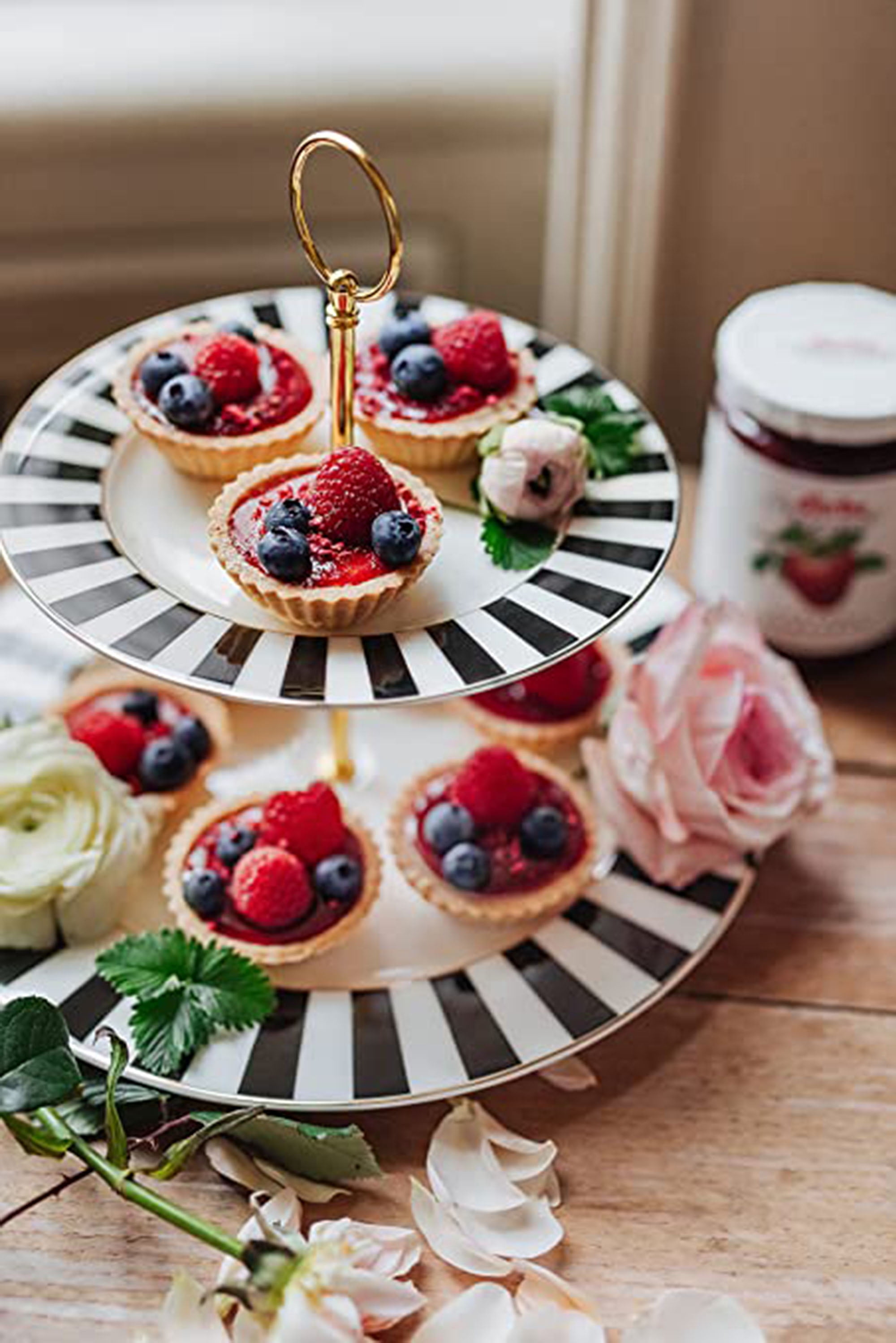 D'Arbo RASPBERRY Fruit Spread Preserve 16 Oz. (454 G) X 2 with Bonus Gold Stainless Steel Stirring/Spreader Spoon (3-Pc Set)