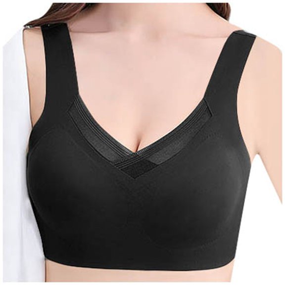 MDUKONU Women’s Bras Women's Side Smoothing Underwire Bra Black M