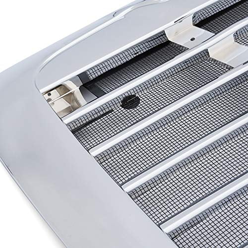 Chrome Triple Plated Front Hood Radiator Grill Grille With Bug Screen Replaces A1719112000 A1715624003 Compatible For Freightliner Century 2005