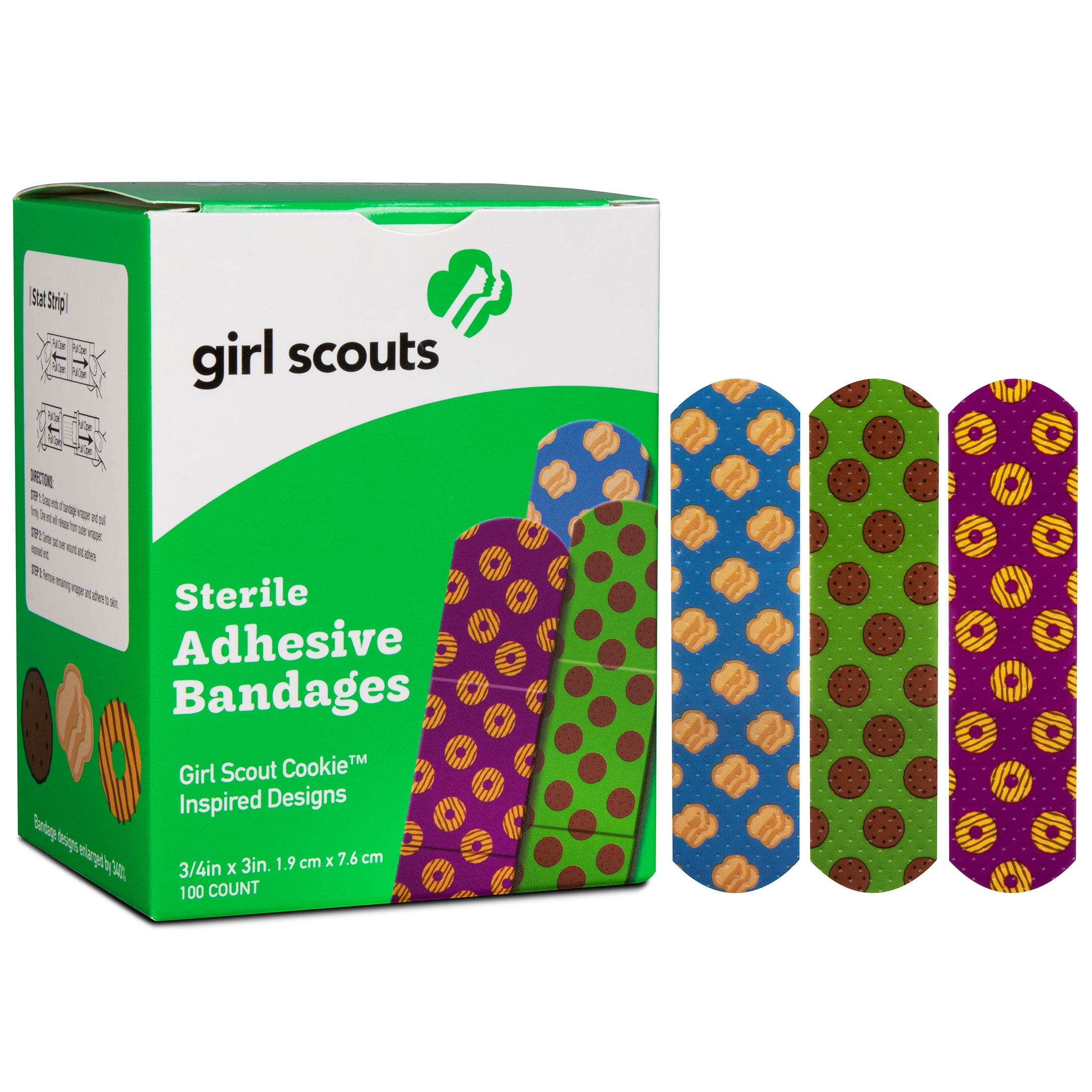 Girl Scouts Adhesive Bandages 100/Box Sterile Multipurpose Bandages