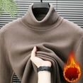 thumbnail image 3 of LOVZFMLL Sweaters for Men, Solid Color Acrylic Turtleneck Ribbed Pullover, Classic Casual Layering Shirt, Warm Winter Tops Slim, Fall Clothes, 3 of 4