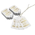 thumbnail image 3 of Inkdotpot Pack Of 50 Real Gold Foil Paper Tags Good Bye Tension Hello Pension Retirement Favor Hang Tags, 3 of 6