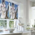 thumbnail image 2 of LALILO Kitchen Curtains and Valances Set of 3 36" Space Usa Window Treatment Tiers for Window Decor, 2 of 5