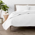 thumbnail image 1 of Bare Home Quilt Set - 3 Piece - Diamond Stitched Bedspread Coverlet - King, White, 1 of 4
