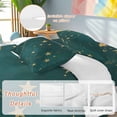 thumbnail image 3 of Gorgeous Star Queen Duvet Cover Set, Green Starry Sky 4 Piece Microfiber Bedding Set with Zipper Closure, Bed Sheet and 2 Pillow Shams, Soft Bedding Cover, 3 of 12