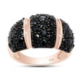thumbnail image 1 of 2.39 CT Round Cut Black Spinel Dome Band Engagement Ring In 14K Rose Gold Plated 925 Sterling Silver (Color: Black, Clarity: VVS1-VVS2, 2.39 Cttw) -4, 1 of 7