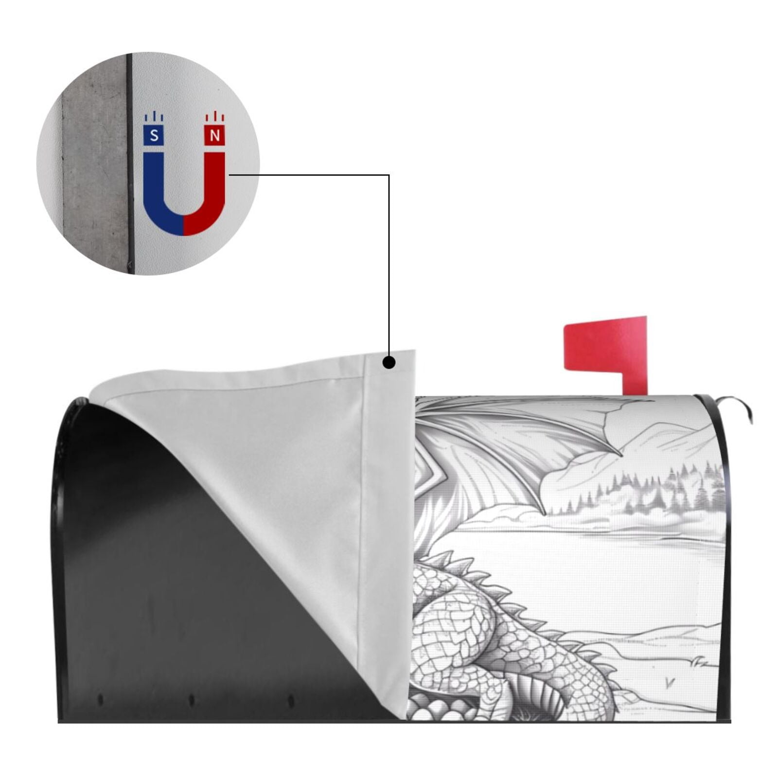 Kdxio Magnetic Mailbox Cover 21x18 in Mailbox Cover Outdoor Decoration Holiday Mailbox Covers for Home Garden Yard-21x18 in