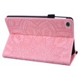 thumbnail image 5 of SaniMore Wallet Case for Lenovo Tab M10 Plus 3rd Gen 10.6 inch 2022 TB-125F/128F, PU Leather Embossed Sunflower Shockproof TPU Shell Card/Pen Holder Hand Rope Anti-slip Kickstand Tablet Cover, Pink, 5 of 12