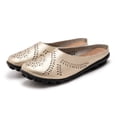 thumbnail image 1 of Zapatos de mujer Color sólido Retro ahuecado tallado tacón plano moda cómodas sandalias casuales zapatillas Wmkox8yii  hj789, 1 of 4