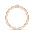 thumbnail image 2 of ANGARA Lab Grown Bezel-Set Emerald-Cut Diamond Solitaire Ring for Women in 14K Rose Gold (Size-5x3mm | 0.32 ct) | April Birthstone Jewelry for Her | Lab-Grown Diamond Engagement Rings, 2 of 4