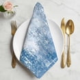 thumbnail image 2 of Shabby Navy Blue Cloth Napkins, Oil Painting Vintage Art Blue White Washable and Reusable Dinner Napkins Set of 4, Table Napkin for Kitchen Party Birthday Wedding Hotel Housewarming 20"x20", 2 of 9
