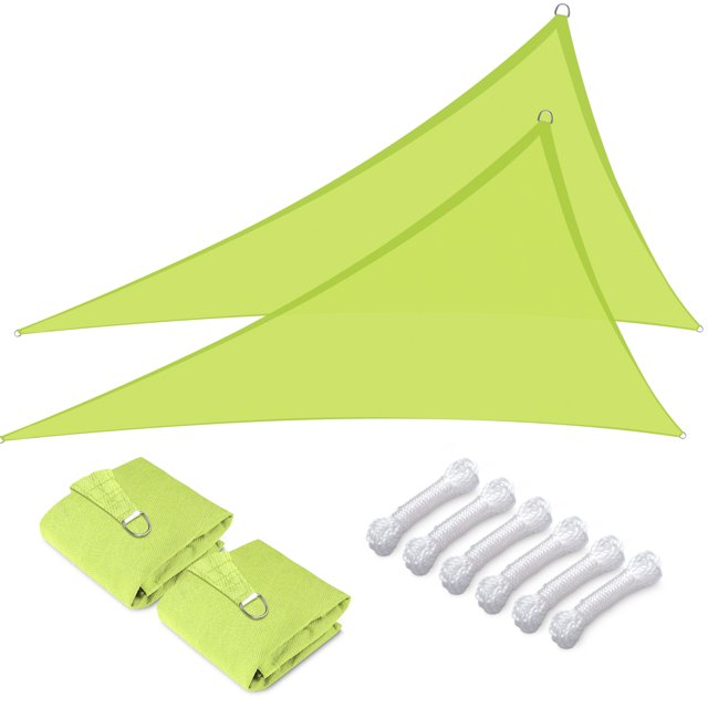 Yescom 2 Pack 5 Ft 97% UV Block Triangle Sun Shade Sail Canopy Outdoor Patio Garden