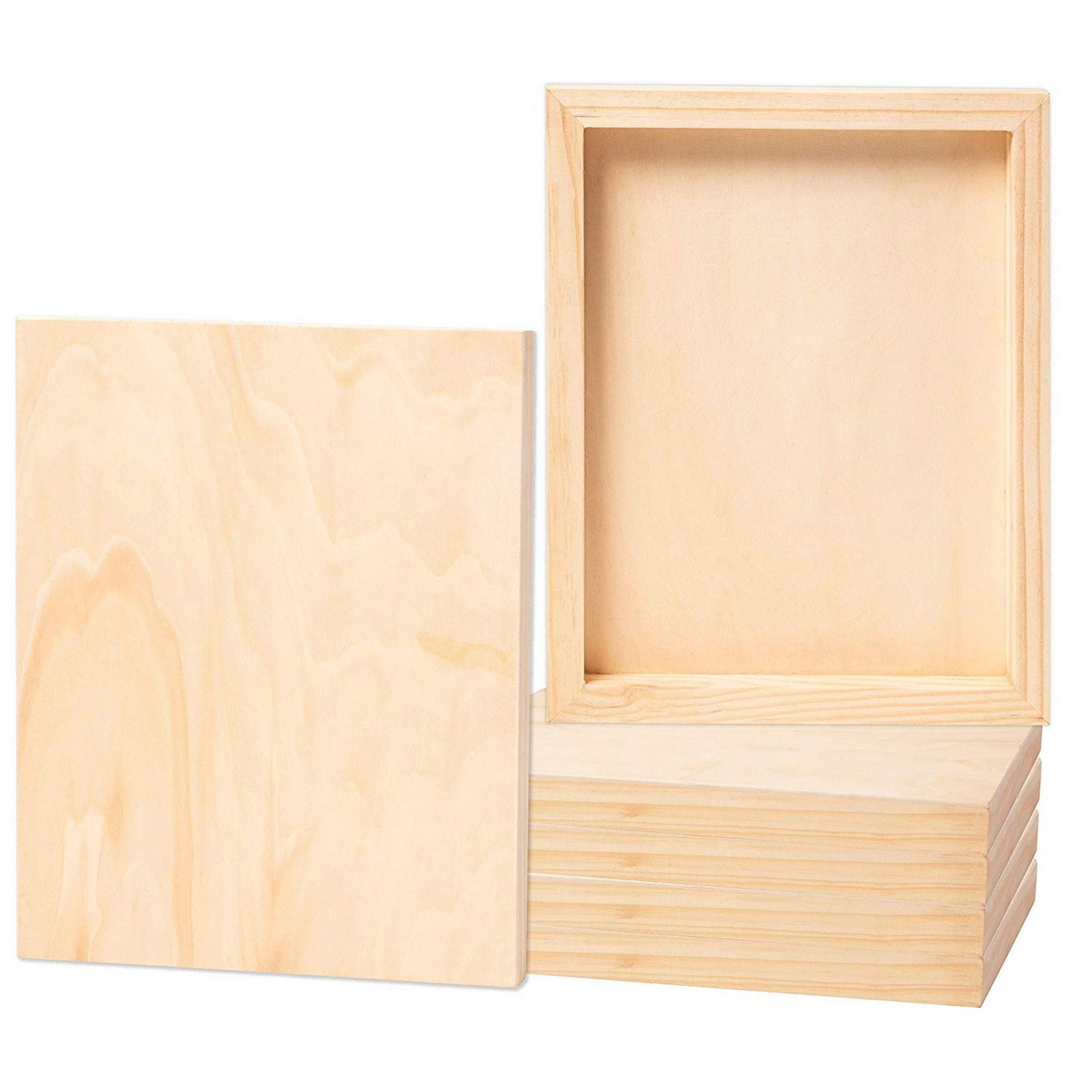 6Pack 8X10 Unfinished Wood Canvas Cradled Panel Boards for Painting