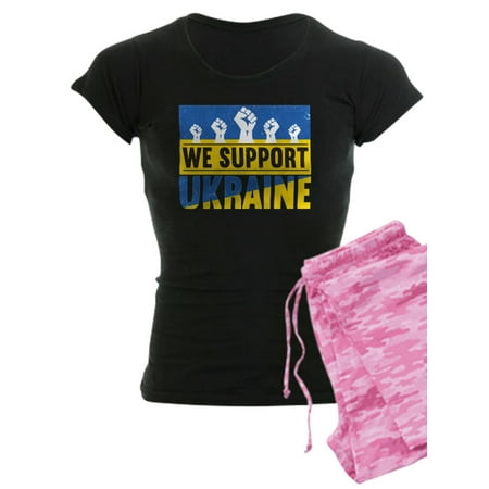 

CafePress - We Support Ukraine Pajamas - Women s Dark Pajamas