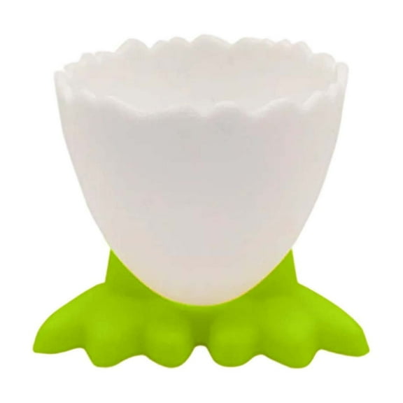 Tunhigl Cute Chick Breakfast Tray Cup - Plastic Egg Holder for Table, Picnics & Parties - Fun and Functional Kitchen Accessory Green
