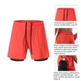 thumbnail image 7 of Men's Running Shorts, 2-in-1 Stealth Short, Summer Quick-Drying Breathable Double-Layer Anti-Slip Three-Quarter Training Fitness Running Gym Yoga Outdoor Sports Shortsshorts, 7 of 7