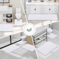 thumbnail image 6 of Smiry Bathroom Rugs 2 Piece Set, Soft Absorbent Chenille Bath Mat and U-Shaped Toilet Contour Rug, Non Slip Shaggy Bath Rug Set (30x20+24x20, White), 6 of 6